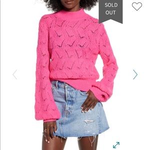 ASTR label pink round neck sweater sz S